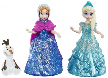 Disney Frozen Princess Elsa Anna Olaf Mini Dolls Set  