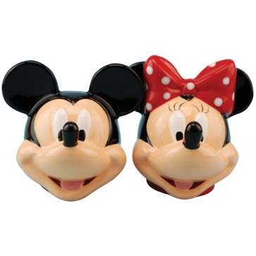 Mickey mouse and Minnie Mouse Salt Pepper Shaker ceramic