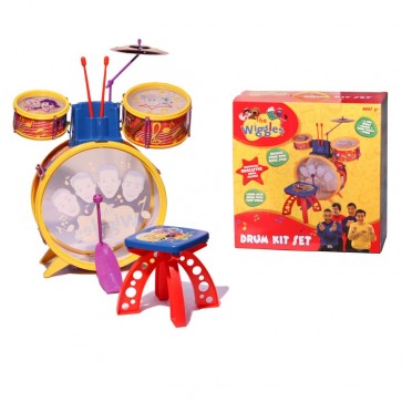 THE WIGGLES DRUM KIT SET Kids Musical Instrument Toy Pretend Play Drummer