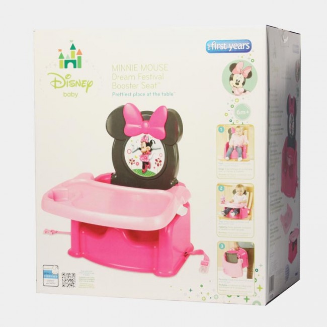 First Years Baby Minnie Mickey Mouse Feeding Child Booster Seat