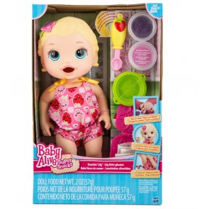 Baby Alive Snacking Lily Doll White Blonde