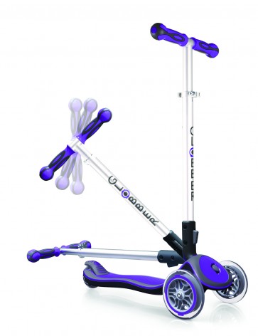 globber kids scooter purple 3 wheel